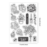 Globleland Valentine's Day, Roses, Rings Stamps Silicone Stamp Seal for Card Making Decoration and DIY Scrapbooking