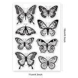 Globleland PVC Plastic Stamps, for DIY Scrapbooking, Photo Album Decorative, Cards Making, Stamp Sheets, Butterfly Pattern, 160x110x3mm