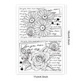 Globleland Roses, Daisies, Background Stamps Silicone Stamp Seal for Card Making Decoration and DIY Scrapbooking