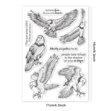 Globleland Eagle, Animal, Bird, Motivational Quotes Clear Stamps Silicone Stamp Seal for Card Making Decoration and DIY Scrapbooking