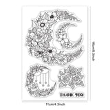 Globleland Moon, Flower Stamps Silicone Stamp Seal for Card Making Decoration and DIY Scrapbooking