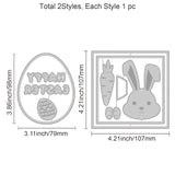 Globleland Easter Bunny Border Carbon Steel Cutting Dies Stencils, for DIY Scrapbooking/Photo Album, Decorative Embossing DIY Paper Card