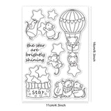 Globleland Mouse, Star Clear Stamps Silicone Stamp Seal for Card Making Decoration and DIY Scrapbooking