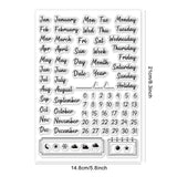 Globleland Calendar, Week, Weather Clear Silicone Stamp Seal for Card Making Decoration and DIY Scrapbooking