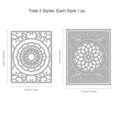 Globleland Mandala, Layered Floral Frame Carbon Steel Cutting Dies Stencils, for DIY Scrapbooking/Photo Album, Decorative Embossing DIY Paper Card