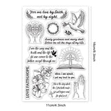 Globleland Bible, Scripture, Christianity, Faith, Religion, Dove, Cross, Lily Stamps Silicone Stamp Seal for Card Making Decoration and DIY Scrapbooking