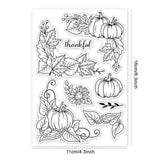 Globleland Pumpkin Corner, Autumn Leaves, Fall Leaves Clear Silicone Stamp Seal for Card Making Decoration and DIY Scrapbooking