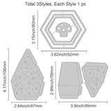 Globleland 3D Mushroom Carbon Steel Cutting Dies Stencils, for DIY Scrapbooking/Photo Album, Decorative Embossing DIY Paper Card