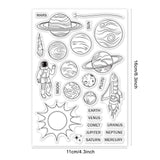Globleland Planet Clear Silicone Stamp Seal for Card Making Decoration and DIY Scrapbooking