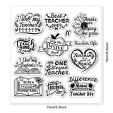 Globleland Thanks Teacher Words Clear Silicone Stamp Seal for Card Making Decoration and DIY Scrapbooking