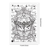Globleland Moth, Insect, English Clear Silicone Stamp Seal for Card Making Decoration and DIY Scrapbooking