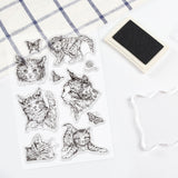 Globleland Clear Silicone Stamp Seal for Card Making Decoration and DIY Scrapbooking, Including Cat, Butterfly