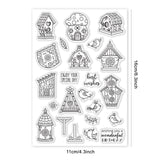 Globleland Bird, House, Blessing Clear Stamps Seal for Card Making Decoration and DIY Scrapbooking