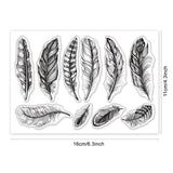 Globleland Feather, Bird, Animal Clear Silicone Stamp Seal for Card Making Decoration and DIY Scrapbooking