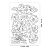 Globleland Pansies, Plant, Flower Clear Stamps Silicone Stamp Seal for Card Making Decoration and DIY Scrapbooking