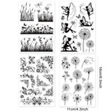 Globleland Fairy and Butterfly Stamp Clear Silicone Stamp Seal for Card Making Decoration and DIY Scrapbooking