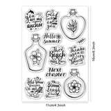Globleland Blessings, Bottle, Wish, Ocean Clear Silicone Stamp Seal for Card Making Decoration and DIY Scrapbooking