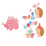 Globleland Hedgehog, Flower, Balloon, Party, Gift, Snail Carbon Steel Cutting Dies Stencils, for DIY Scrapbooking/Photo Album, Decorative Embossing DIY Paper Card
