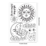 Globleland Sun and Moon Clear Stamps Silicone Stamp Seal for Card Making Decoration and DIY Scrapbooking