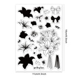 Globleland Lily Bouquet, Layered Bouquet Clear Silicone Stamp Seal for Card Making Decoration and DIY Scrapbooking