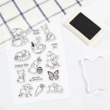 Globleland Rabbit, Animal, Easter Egg Clear Silicone Stamp Seal for Card Making Decoration and DIY Scrapbooking