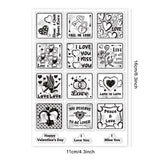 Globleland Love Squares Clear Silicone Stamp Seal for Card Making Decoration and DIY Scrapbooking