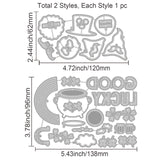Globleland St. Patrick's Day Gnome, Clover, Gold Coin, Rainbow Carbon Steel Cutting Dies Stencils, for DIY Scrapbooking/Photo Album, Decorative Embossing DIY Paper Card