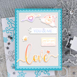 Globleland Love Clear Stamps Silicone Stamp Seal for Card Making Decoration and DIY Scrapbooking