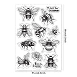 Globleland Bee, Wasp, Flower Clear Silicone Stamp Seal for Card Making Decoration and DIY Scrapbooking