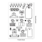 Globleland Stationery, Calendar Planner, Paper Clip, Tags Clear Silicone Stamp Seal for Card Making Decoration and DIY Scrapbooking