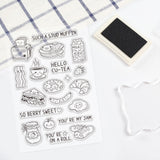 Globleland Breakfast Fun Clear Silicone Stamp Seal for Card Making Decoration and DIY Scrapbooking