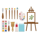 Globleland Painting Tools, Palettes, Easels, Brushes, Paints, Sketchbooks Carbon Steel Cutting Dies Stencils, for DIY Scrapbooking/Photo Album, Decorative Embossing DIY Paper Card