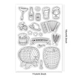 Globleland Oktoberfest Beer Liquor Wine Glass Clear Silicone Stamp Seal for Card Making Decoration and DIY Scrapbooking