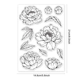 Globleland Peony Clear Silicone Stamp Seal for Card Making Decoration and DIY Scrapbooking