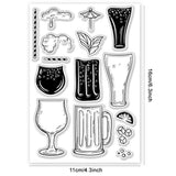 Globleland Custom PVC Plastic Clear Stamps, for DIY Scrapbooking, Photo Album Decorative, Cards Making, Bottle, 160x110x3mm