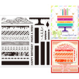 Globleland PVC Plastic Stamps, for DIY Scrapbooking, Photo Album Decorative, Cards Making, Stamp Sheets, Film Frame, Cake Pattern, 15x15cm