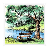 Globleland PVC Sakura Stamp, for DIY Scrapbooking, Tree, 100x100mm