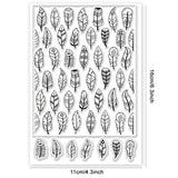Globleland Custom PVC Plastic Clear Stamps, for DIY Scrapbooking, Photo Album Decorative, Cards Making, Feather, 160x110x3mm