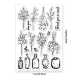 Globleland Custom PVC Plastic Clear Stamps, for DIY Scrapbooking, Photo Album Decorative, Cards Making, Other Plants, 160x110x3mm