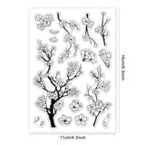 Globleland Cherry Blossoms Clear Silicone Stamp Seal for Card Making Decoration and DIY Scrapbooking