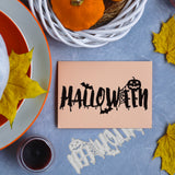 Globleland Halloween Theme Carbon Steel Cutting Dies Stencils, for DIY Scrapbooking, Photo Album, Decorative Embossing Paper Card, Stainless Steel Color, Word Halloween & Trick or Treat, Word, 107~154x67~114x0.8mm, 2pcs/set