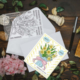 Globleland Custom PVC Plastic Clear Stamps, for DIY Scrapbooking, Photo Album Decorative, Cards Making, March Daffodil, 160x110x3mm