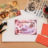 Globleland PVC Stamps, for DIY Scrapbooking, Photo Album Decorative, Cards Making, Stamp Sheets, Film Frame, Postcard Pattern, 21x14.8x0.3cm