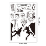 Globleland Custom PVC Plastic Clear Stamps, for DIY Scrapbooking, Photo Album Decorative, Cards Making, Sports, 160x110x3mm