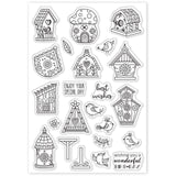 Globleland Bird, House, Blessing Clear Stamps Seal for Card Making Decoration and DIY Scrapbooking