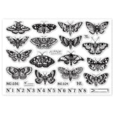 Globleland Moth, Butterfly Clear Stamps Seal for Card Making Decoration and DIY Scrapbooking