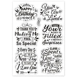 Globleland Words for Gifts, Words for Blessings, Words for Greeting Friends Clear Stamps Seal for Card Making Decoration and DIY Scrapbooking