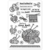Globleland Yarn, Knitting, Scissors Clear Stamps Seal for Card Making Decoration and DIY Scrapbooking