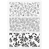 Globleland Leaves Background Clear Silicone Stamp Seal for Card Making Decoration and DIY Scrapbooking