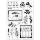 Globleland PVC Plastic Stamps, for DIY Scrapbooking, Photo Album Decorative, Cards Making, Stamp Sheets, Plants Pattern, 160x110x3mm